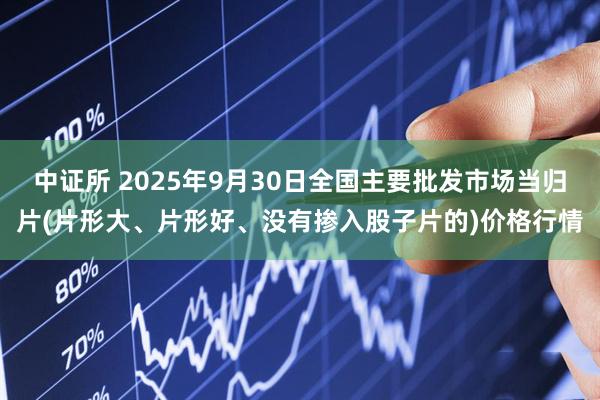中证所 2025年9月30日全国主要批发市场当归片(片形大、片形好、没有掺入股子片的)价格行情